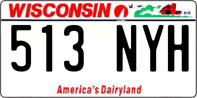 WI license plate 513NYH