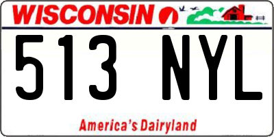 WI license plate 513NYL