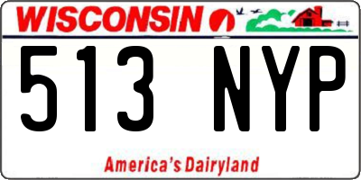 WI license plate 513NYP