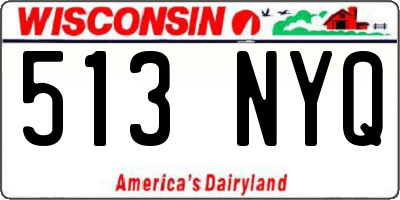 WI license plate 513NYQ