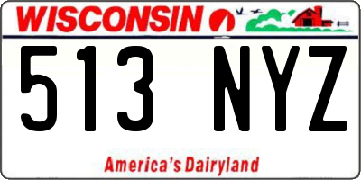 WI license plate 513NYZ