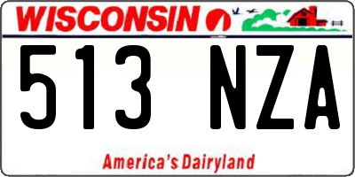 WI license plate 513NZA