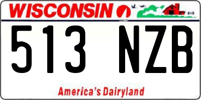 WI license plate 513NZB
