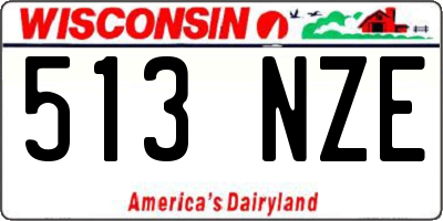 WI license plate 513NZE