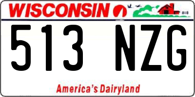 WI license plate 513NZG
