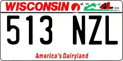 WI license plate 513NZL