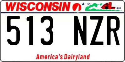 WI license plate 513NZR