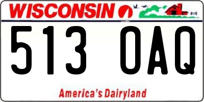 WI license plate 513OAQ