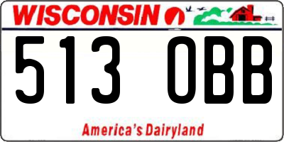 WI license plate 513OBB