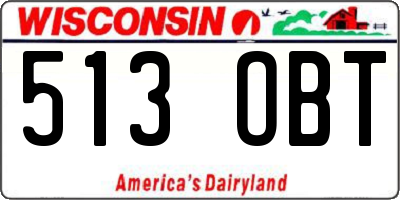 WI license plate 513OBT