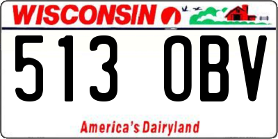 WI license plate 513OBV