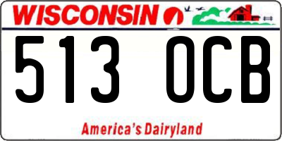 WI license plate 513OCB
