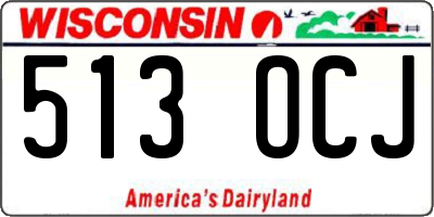 WI license plate 513OCJ