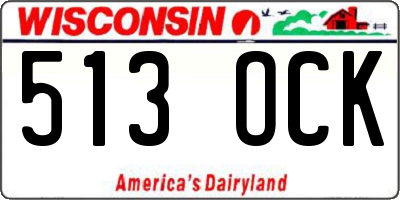 WI license plate 513OCK