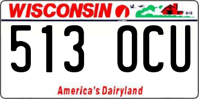 WI license plate 513OCU