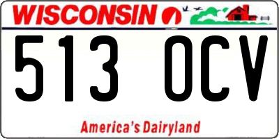 WI license plate 513OCV