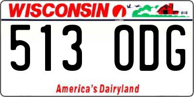 WI license plate 513ODG