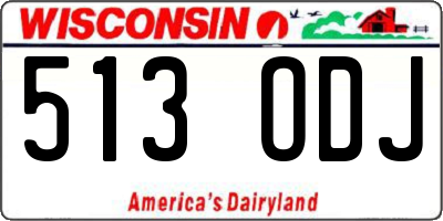WI license plate 513ODJ