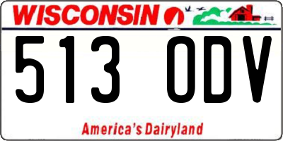 WI license plate 513ODV