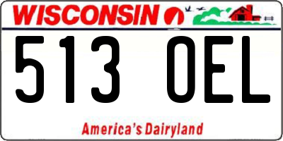 WI license plate 513OEL
