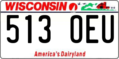 WI license plate 513OEU