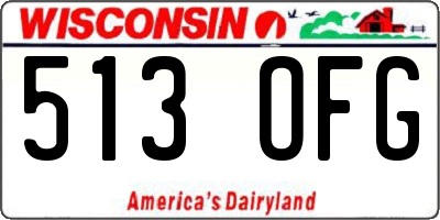 WI license plate 513OFG