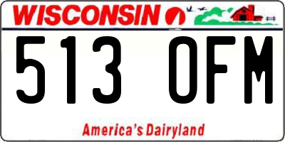 WI license plate 513OFM