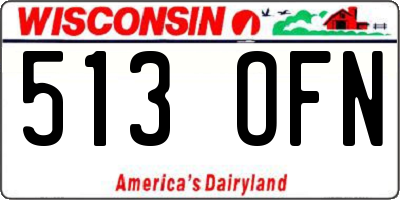 WI license plate 513OFN