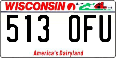 WI license plate 513OFU