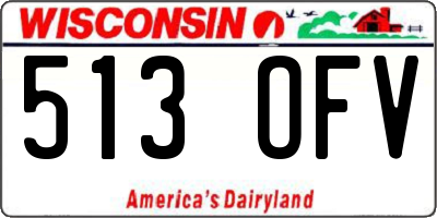 WI license plate 513OFV