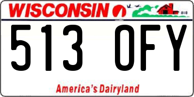WI license plate 513OFY