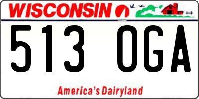 WI license plate 513OGA