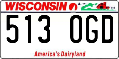 WI license plate 513OGD