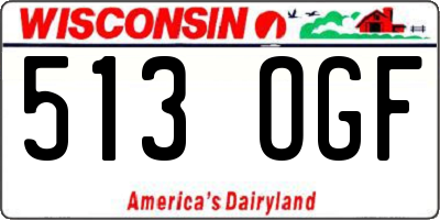 WI license plate 513OGF