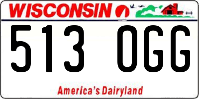 WI license plate 513OGG