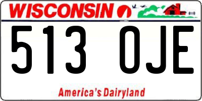 WI license plate 513OJE