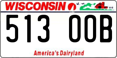 WI license plate 513OOB