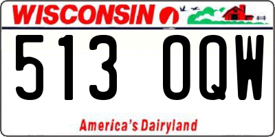 WI license plate 513OQW