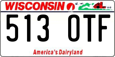 WI license plate 513OTF
