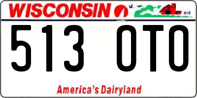 WI license plate 513OTO