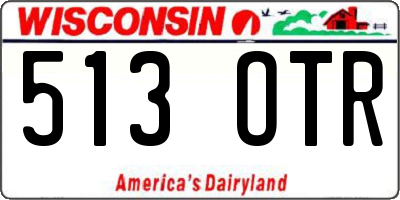 WI license plate 513OTR