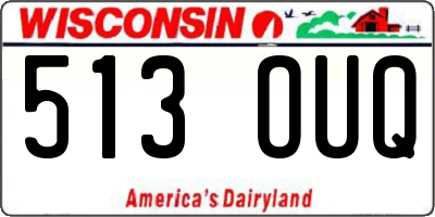 WI license plate 513OUQ