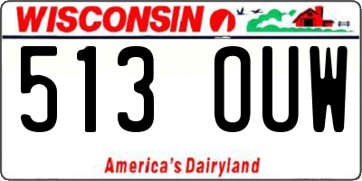 WI license plate 513OUW
