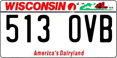 WI license plate 513OVB