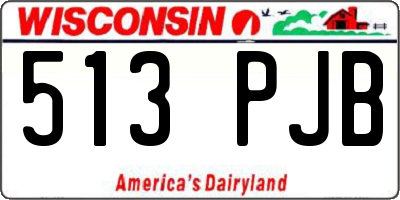 WI license plate 513PJB