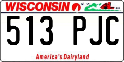 WI license plate 513PJC