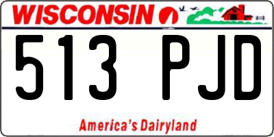 WI license plate 513PJD
