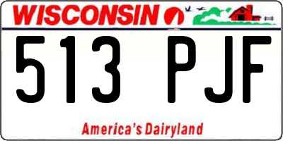 WI license plate 513PJF