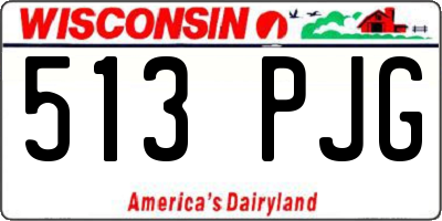 WI license plate 513PJG
