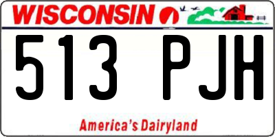 WI license plate 513PJH